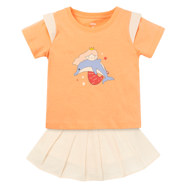 Bộ bé gái áo tay ngắn quần ngắn aloha Animo (1-6Y) TX0425072