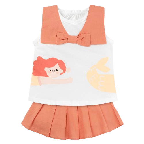 Bộ bé gái áo tay ngắn quần ngắn aloha Animo (1-6Y) TX0425071