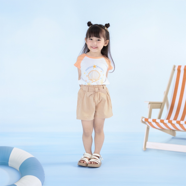 Bộ bé gái áo tay ngắn quần ngắn aloha Animo (1-6Y) TX0425071