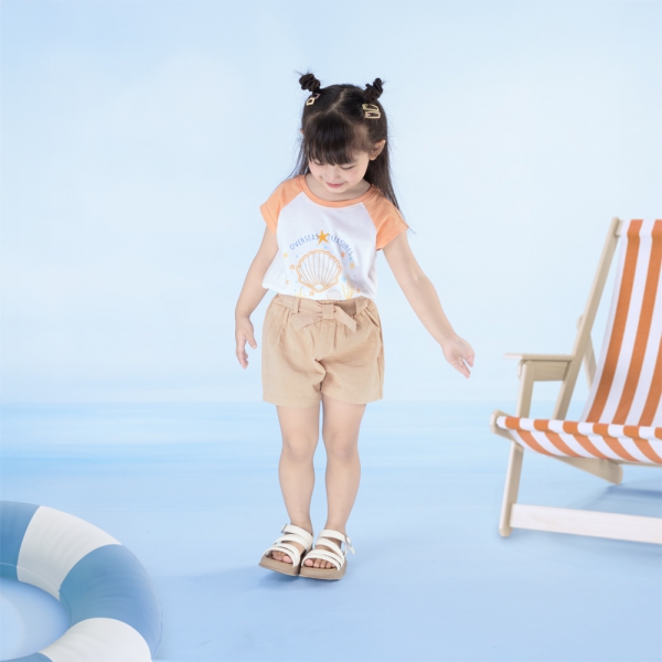 Bộ bé gái áo tay ngắn quần ngắn aloha Animo (1-6Y) TX0425071