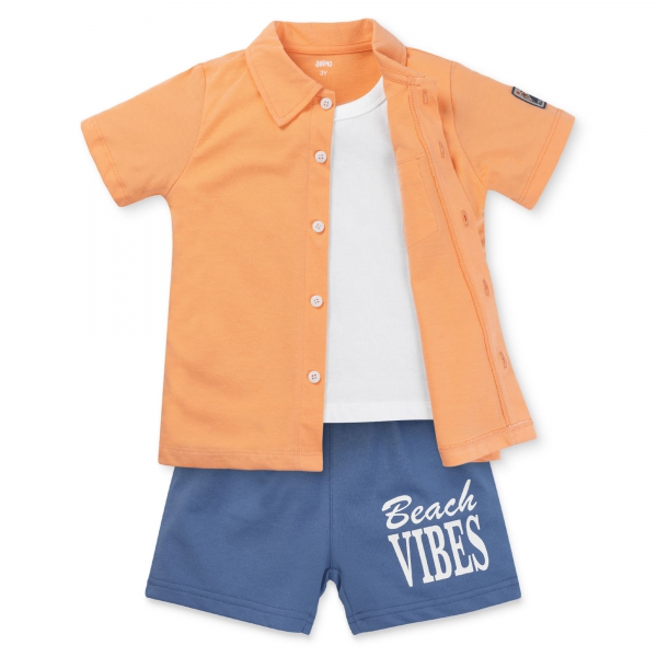 Bộ bé trai áo tay ngắn quần ngắn aloha Animo (1-6Y) HN0625007