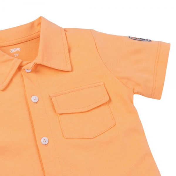 Bộ bé trai áo tay ngắn quần ngắn aloha Animo (1-6Y) HN0625007