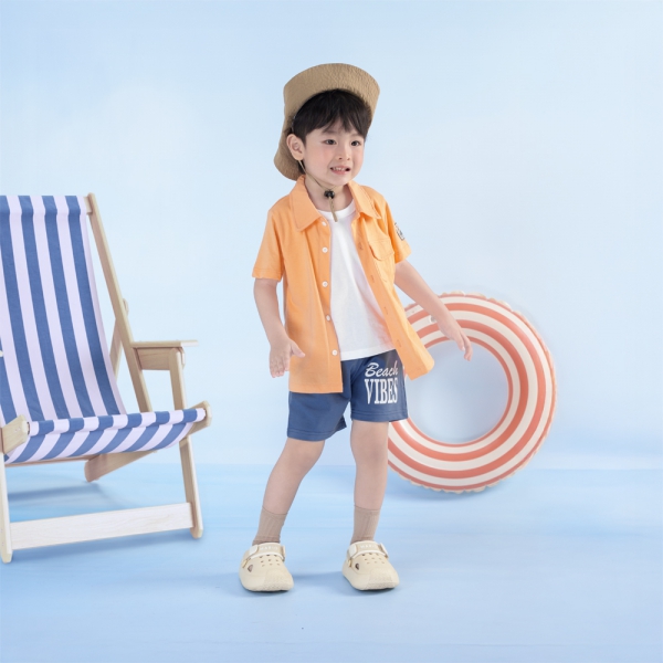 Bộ bé trai áo tay ngắn quần ngắn aloha Animo (1-6Y) HN0625007