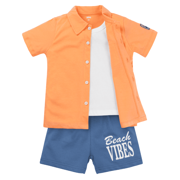 Bộ bé trai áo tay ngắn quần ngắn aloha Animo (1-6Y) HN0625007