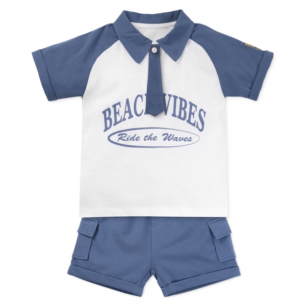 Bộ bé trai áo tay ngắn quần ngắn aloha Animo (1-6Y) HN0625005