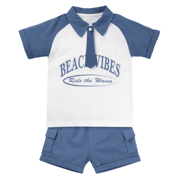 Bộ bé trai áo tay ngắn quần ngắn aloha Animo (1-6Y) HN0625005