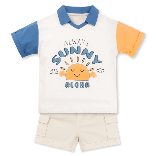 Bộ bé trai áo tay ngắn quần ngắn aloha Animo (1-6Y) HN0625004