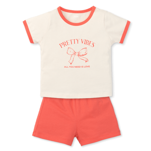 Bộ bé gái ngắn Animo Easy TX0425064 (1-4Y,Be-đỏ,TT02)