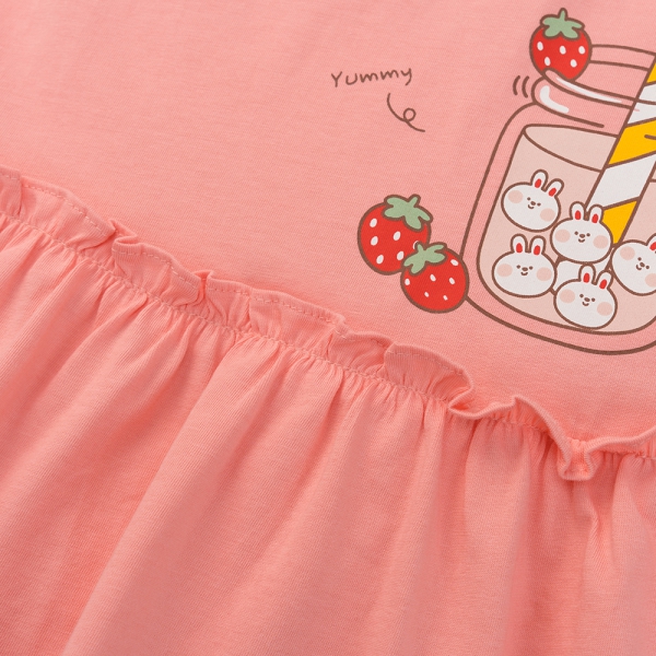 Đầm bé gái Animo Easy LU0525033 (1-4Y,Hồng đào,TT02)