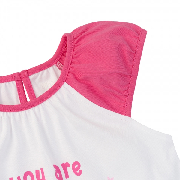 Đầm bé gái Animo Easy LU0525032 (1-4Y,Trắng-tím,TT02)