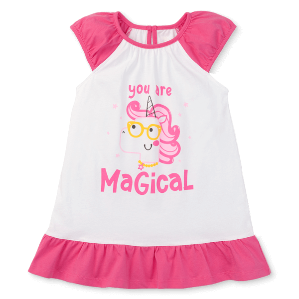 Đầm bé gái Animo Easy LU0525032 (1-4Y,Trắng-tím,TT02)