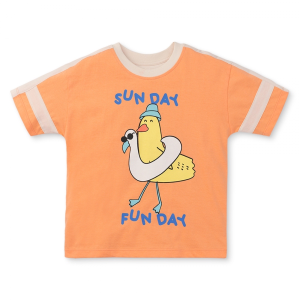 Bộ bé trai ngắn Bst Aloha Animo HN0625009 (1-6Y,Cam-kem,TT02)