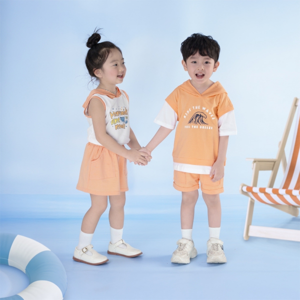 Bộ bé trai ngắn có nón Bst Aloha Animo HN0625008 (1-6Y,Cam,TT02)