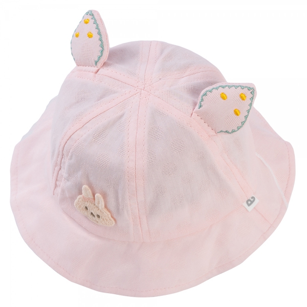 Nón vành tròn khăn voan bé gái 0-12M Animo A2503_MN011 (44cm,Hồng)