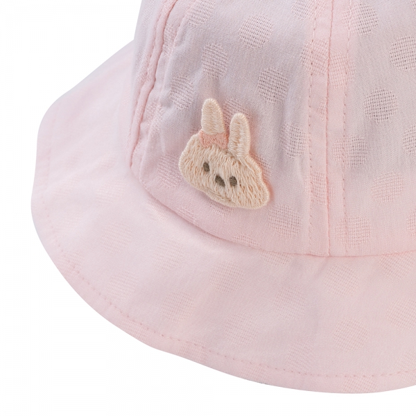 Nón vành tròn khăn voan bé gái 0-12M Animo A2503_MN011 (44cm,Hồng)