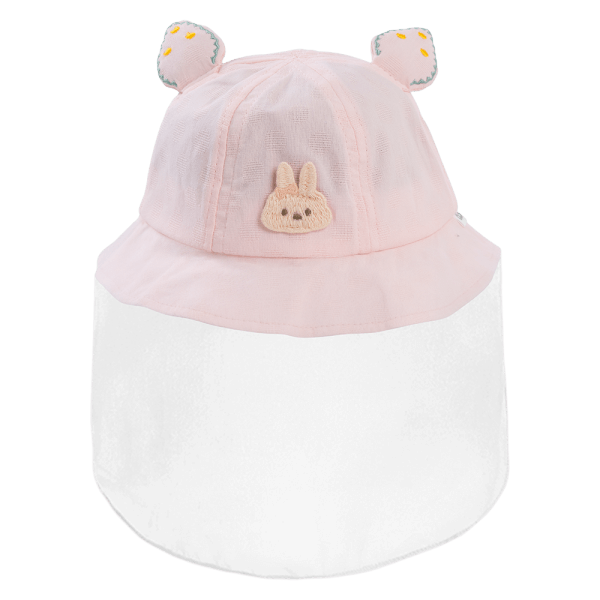 Nón vành tròn khăn voan bé gái 0-12M Animo A2503_MN011 (44cm,Hồng)