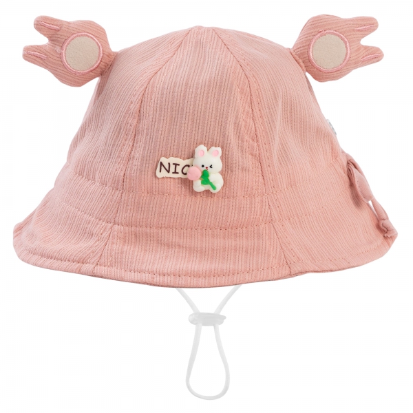 Nón em bé gái 0-12M vành tròn Animo A2503_MN007 (46cm,Hồng)