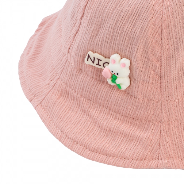 Nón em bé gái 0-12M vành tròn Animo A2503_MN007 (46cm,Hồng)