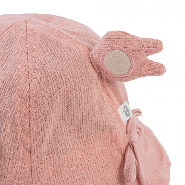 Nón em bé gái 0-12M vành tròn Animo A2503_MN007 (46cm,Hồng)