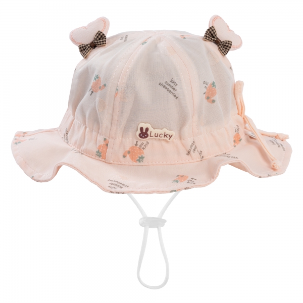 Nón em bé gái 0-12M vành tròn Animo A2503_MN006 (44cm,Hồng)