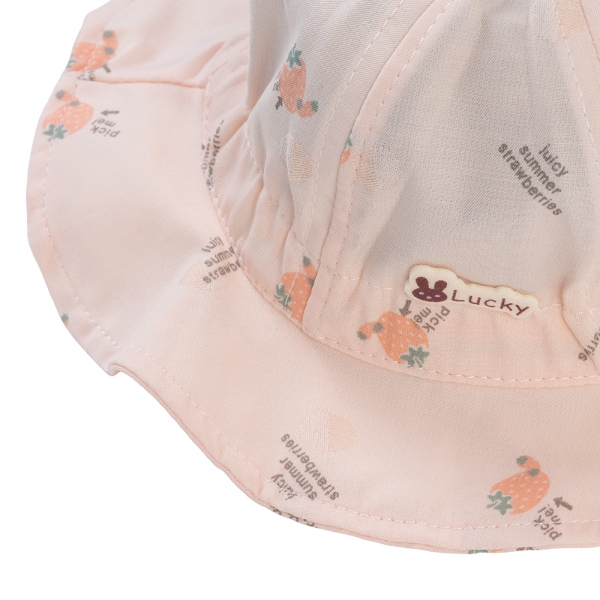 Nón em bé gái 0-12M vành tròn Animo A2503_MN006 (44cm,Hồng)