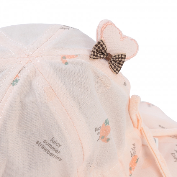 Nón em bé gái 0-12M vành tròn Animo A2503_MN006 (44cm,Hồng)