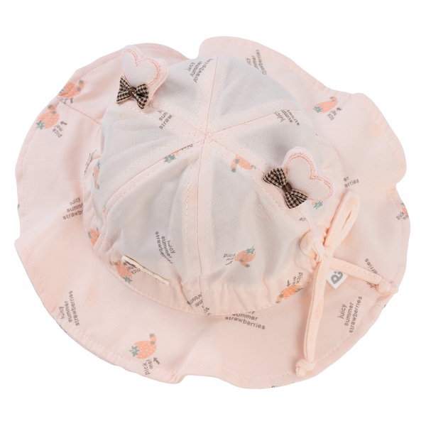 Nón em bé gái 0-12M vành tròn Animo A2503_MN006 (44cm,Hồng)