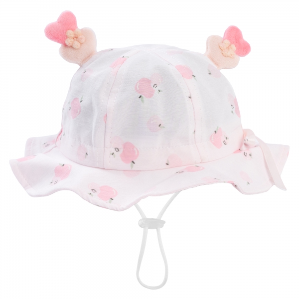 Nón em bé gái 0-12M vành tròn Animo A2503_MN004 (44cm,Hồng nhạt)