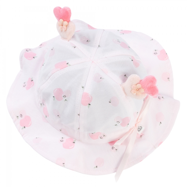 Nón em bé gái 0-12M vành tròn Animo A2503_MN004 (44cm,Hồng nhạt)
