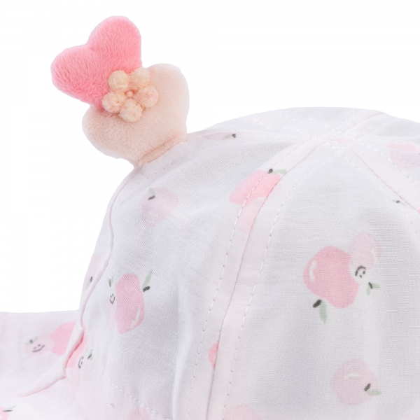 Nón em bé gái 0-12M vành tròn Animo A2503_MN004 (44cm,Hồng nhạt)