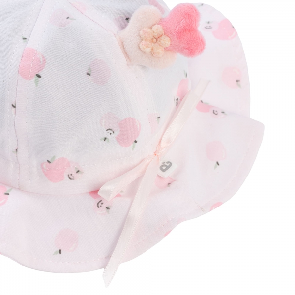 Nón em bé gái 0-12M vành tròn Animo A2503_MN004 (44cm,Hồng nhạt)