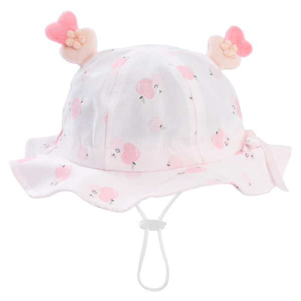 Nón em bé gái 0-12M vành tròn Animo A2503_MN004 (44cm,Hồng nhạt)