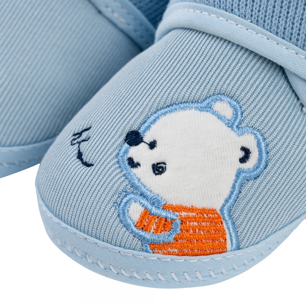 Giày sơ sinh thấp cổ BT Animo A2504_MN009 (9-11,Xanh)