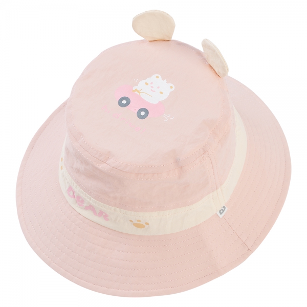 Nón bé gái lớn 3-6Y vành tròn Animo A2504_MN005 (52cm,Kem)