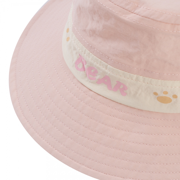 Nón bé gái lớn 3-6Y vành tròn Animo A2504_MN005 (52cm,Kem)