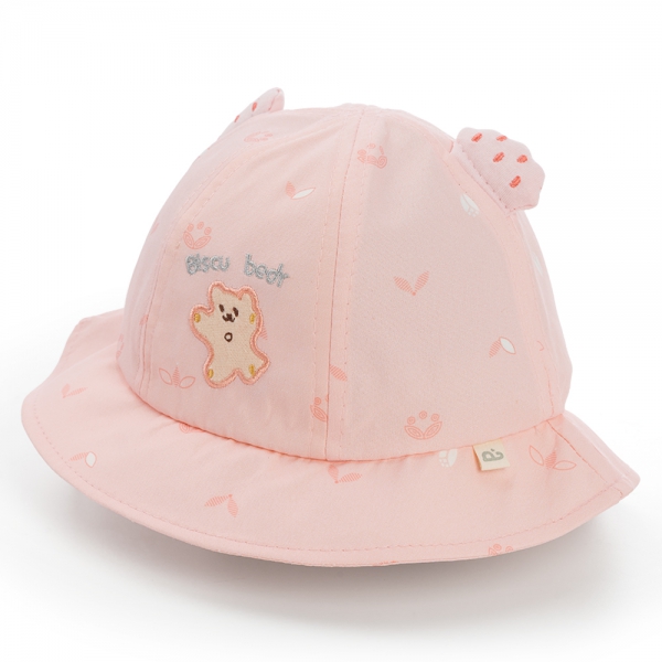 Nón vành tròn bé gái 1-3Y Animo A2503_JK005 (48cm,Hồng)