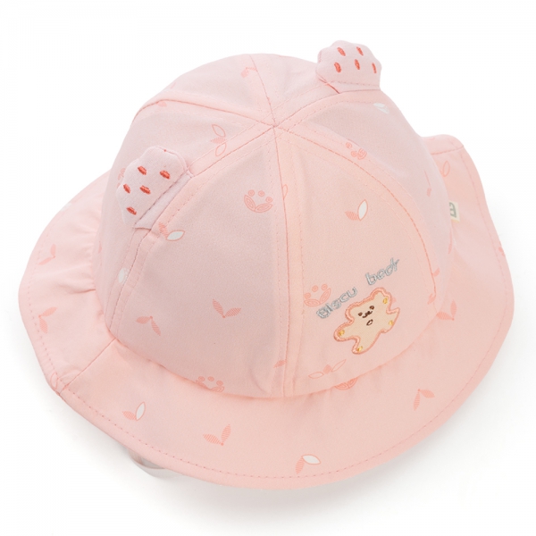 Nón vành tròn bé gái 1-3Y Animo A2503_JK005 (48cm,Hồng)