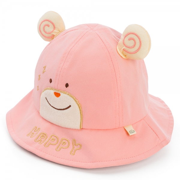 Nón vành tròn bé gái 1-3Y Animo A2503_JK001 (50cm,Hồng)