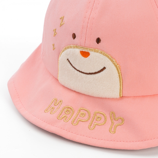 Nón vành tròn bé gái 1-3Y Animo A2503_JK001 (50cm,Hồng)