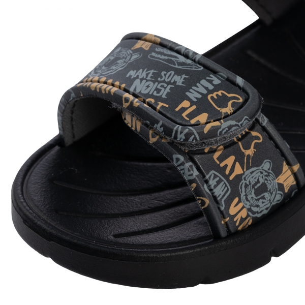 Sandal bé trai Animo A2504_JK001 (17-21,Xám đen)