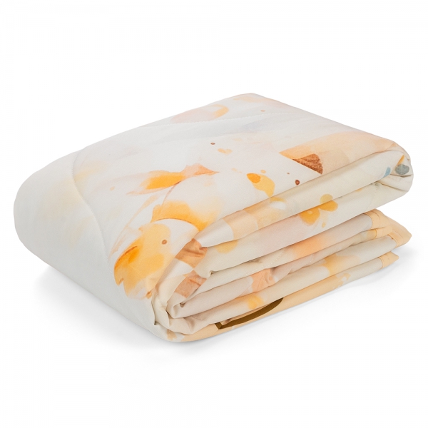 Chăn vải chần bông hoạt hình size lớn T2503_LN002 Animo (110x110cm, Vàng nhạt)