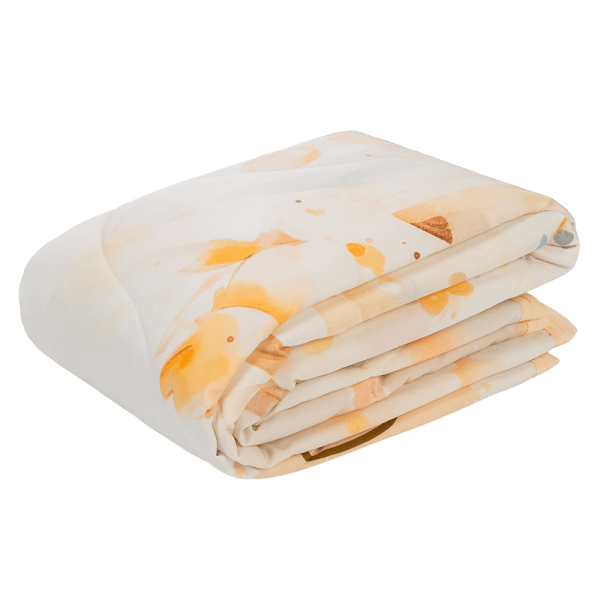 Chăn vải chần bông hoạt hình size lớn T2503_LN002 Animo (110x110cm, Vàng nhạt)