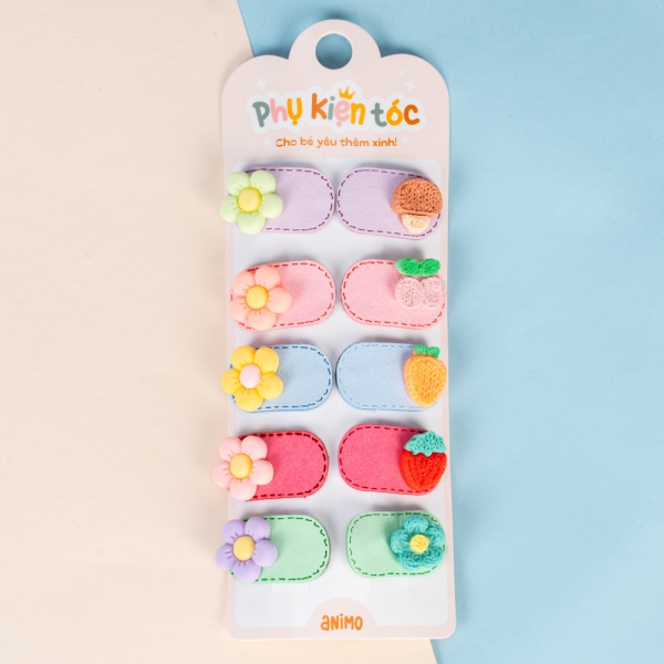 Set kẹp tóc 10 món Animo  A2504_MN024 (Nhiều màu)