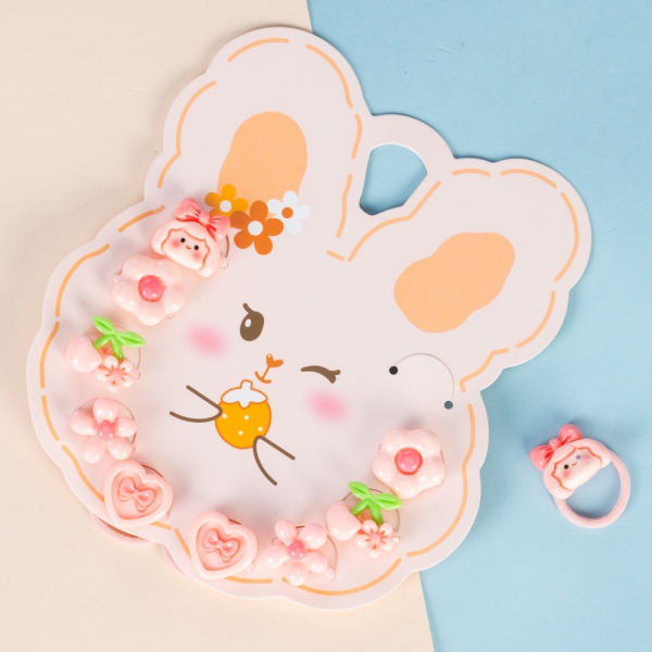 Set cột tóc 10 món Animo A2504_MN019 (Hồng)