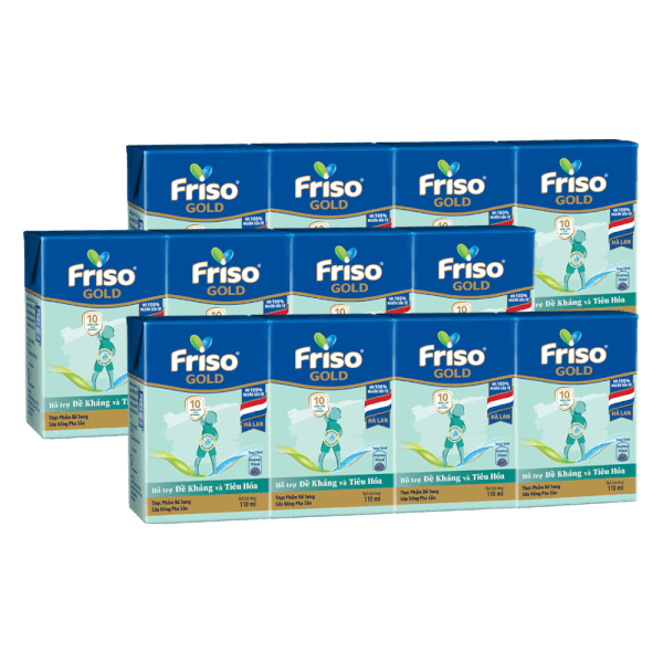 Combo 3 lốc Sữa Friso Gold 110ml (từ 1 tuổi) - Lốc 4 hộp - New