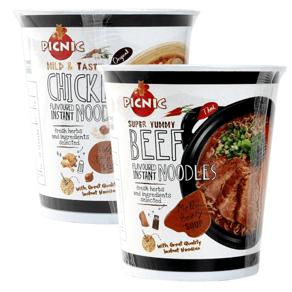 Combo 1 MÌ ĂN LIỀN PICNIC VỊ GÀ và 1 MÌ ĂN LIỀN PICNIC VỊ BÒ