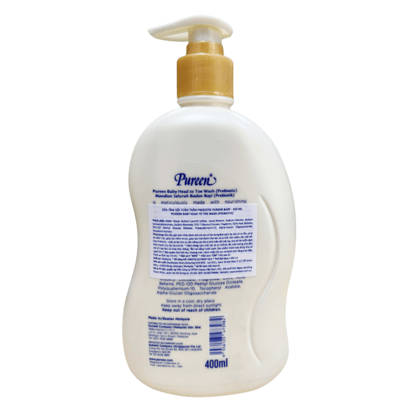 Sữa tắm gội toàn thân baby prebiotic Pureen 400ml