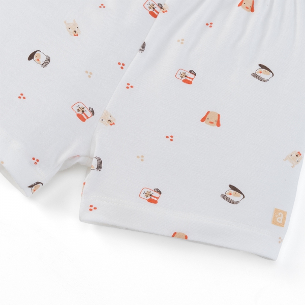 Set 2 Bộ kháng khuẩn Modal ngắn Animo BMC0525021 (0-24M,Nâu-trắng,TT06)