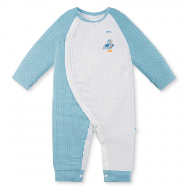 Set 2 bodysuit rayon chống muỗi dài Animo VD0425041 (0-12M,Dương-trắng,TT06)