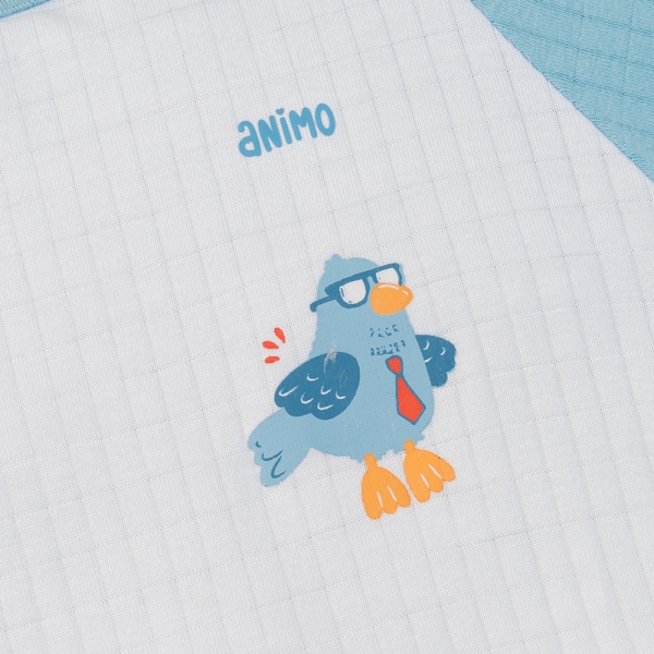 Set 2 bodysuit rayon chống muỗi dài Animo VD0425041 (0-12M,Dương-trắng,TT06)